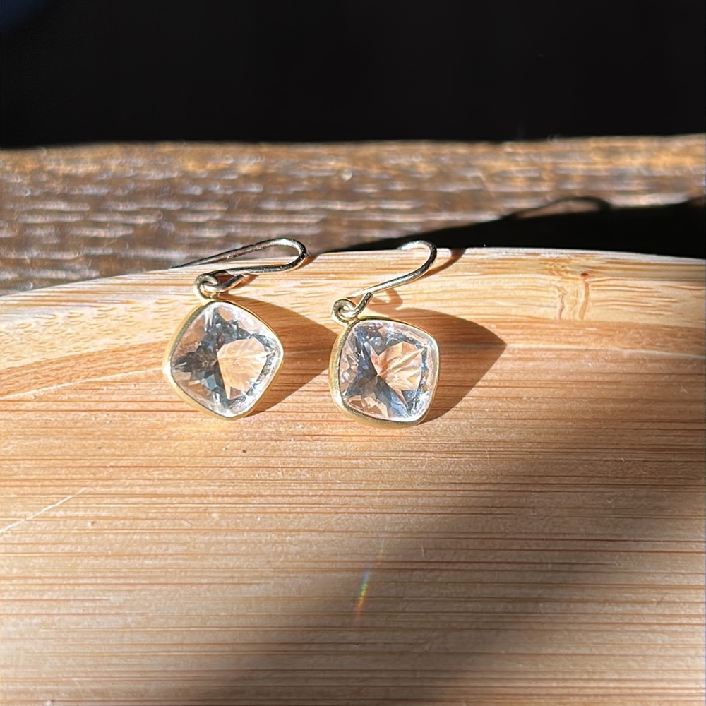 Maria Beaulieu aquamarine earrings, 18k gold - Picture 4 of 7
